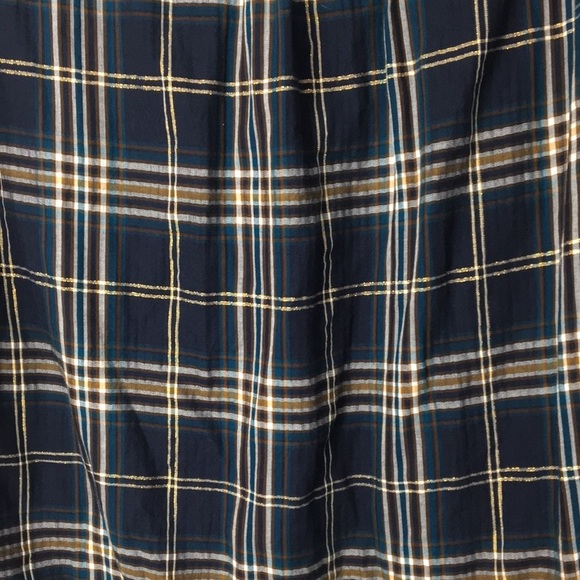 Loft Women’s Softened Navy Plaid Button-Down Shirt Size XS Like-NEW Condition - Picture 6 of 6